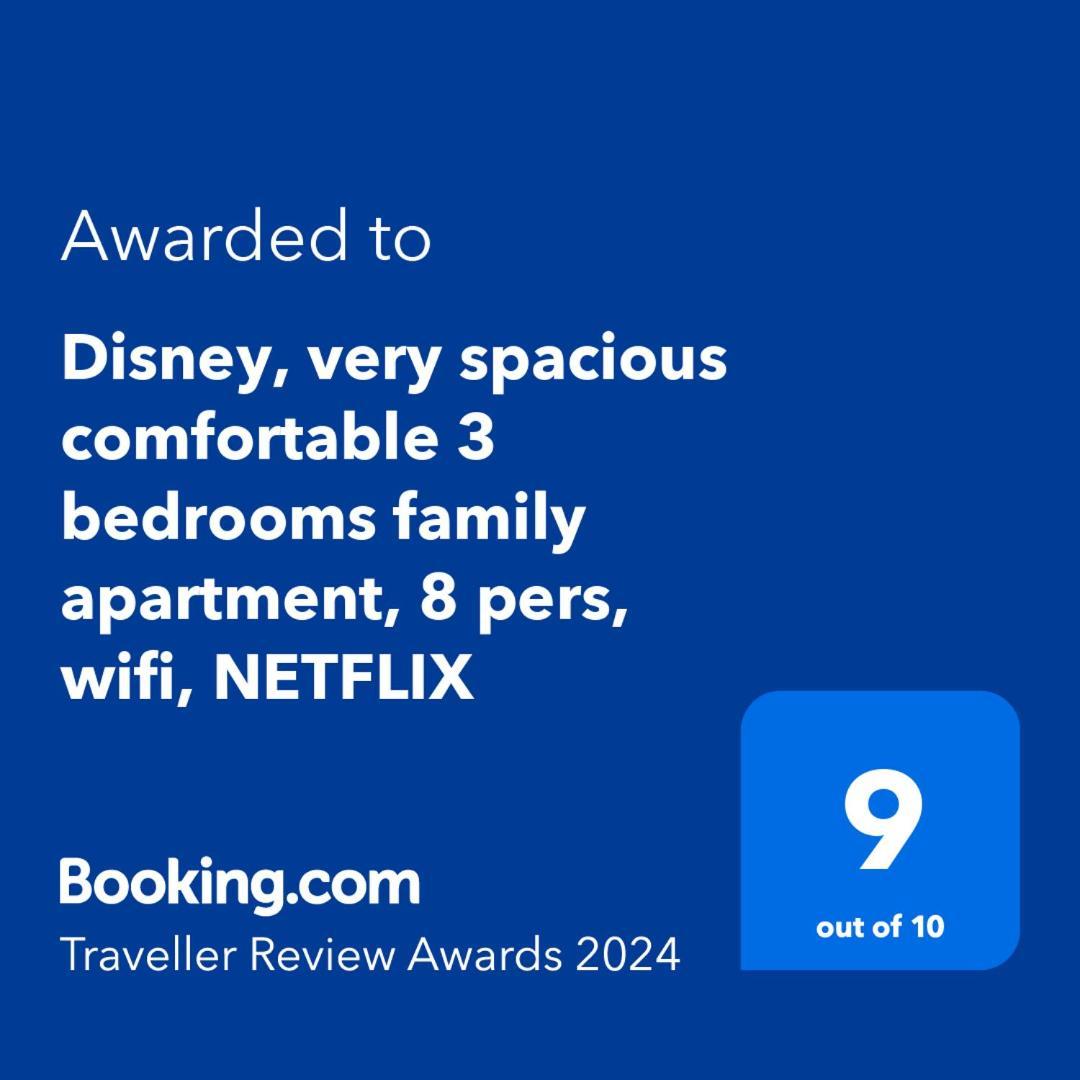 Disney, Very Spacious Comfortable 3 Bedrooms Family Apartment, 8 Pers, Wifi, Netflix Chessy  Exterior foto